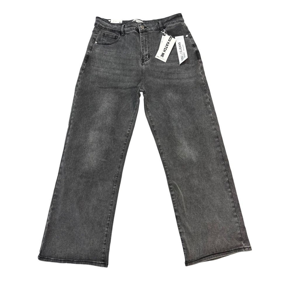 Katch Me Wide Leg Jeans Womens 2XL Concrete Grey New‎ High Waisted Premium Denim
